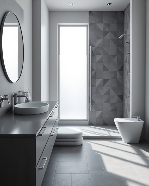 modern geometric bathroom designs