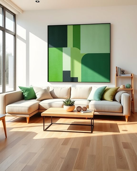 modern green wall art