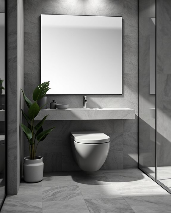 modern grey toilet elegance