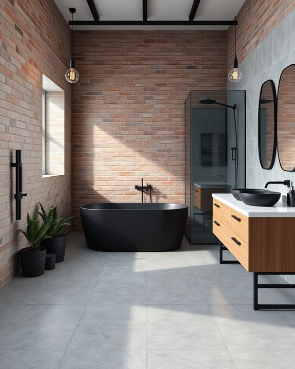 modern industrial bathroom design