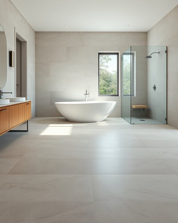 modern spacious bathroom tiles