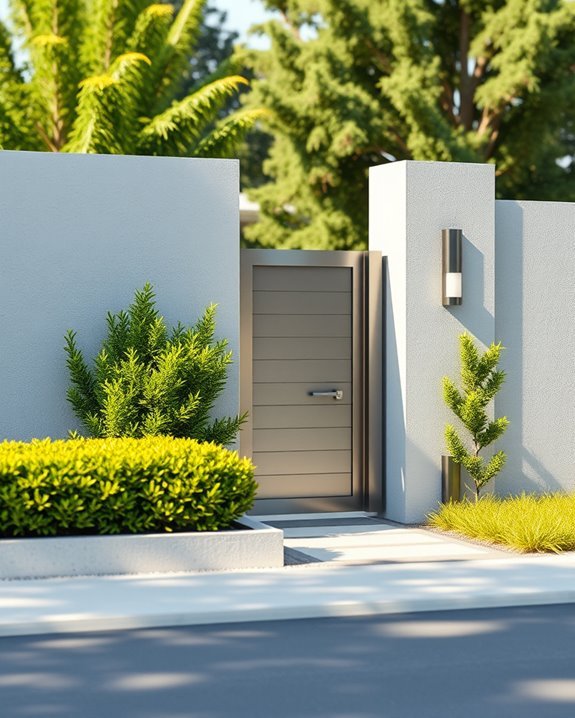 modern stucco boundary design