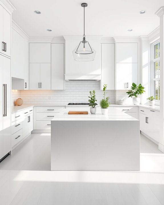 monochromatic kitchen design elegance