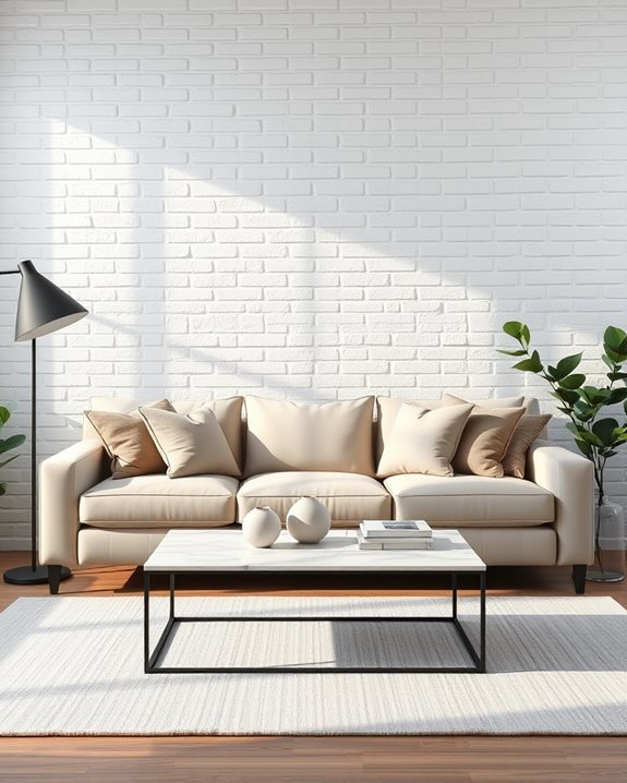 monochromatic sophisticated living room