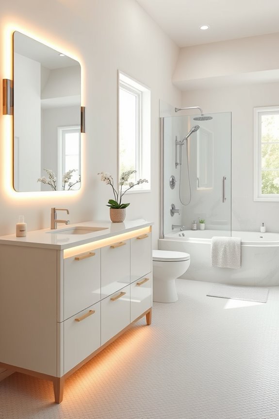 motion sensor bathroom lighting installation