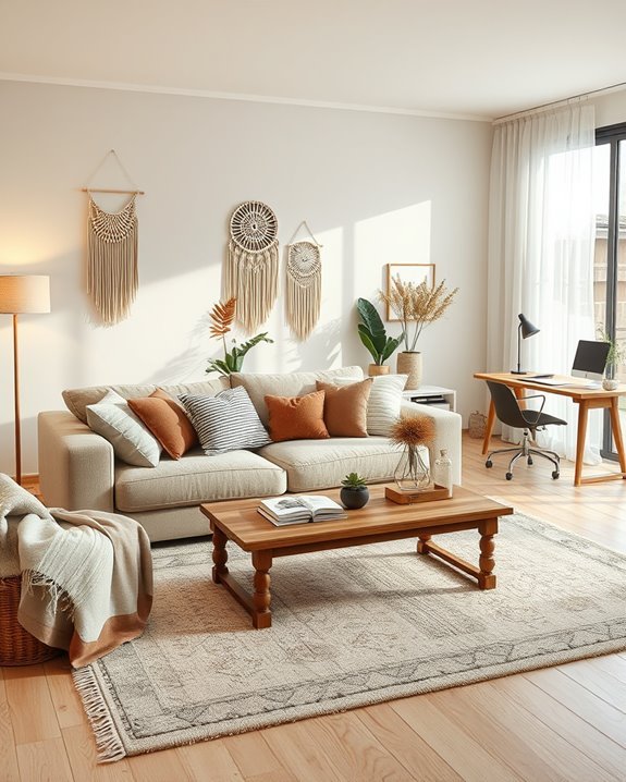 multi functional boho living space