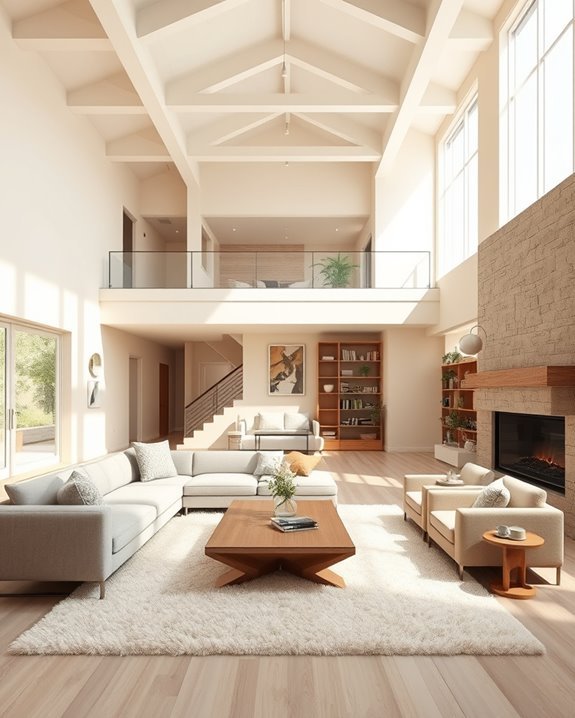 multi level living room design