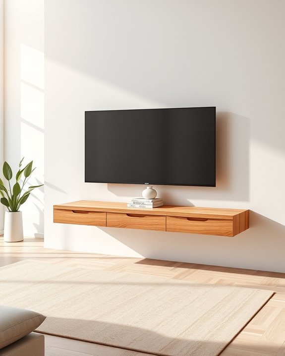 natural finish minimalist stand