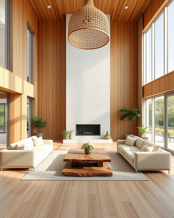 natural materials enhance interiors