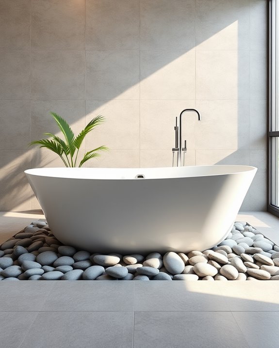 natural spa inspired bathroom accents