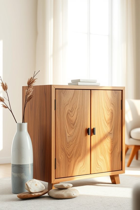 natural wood and stone