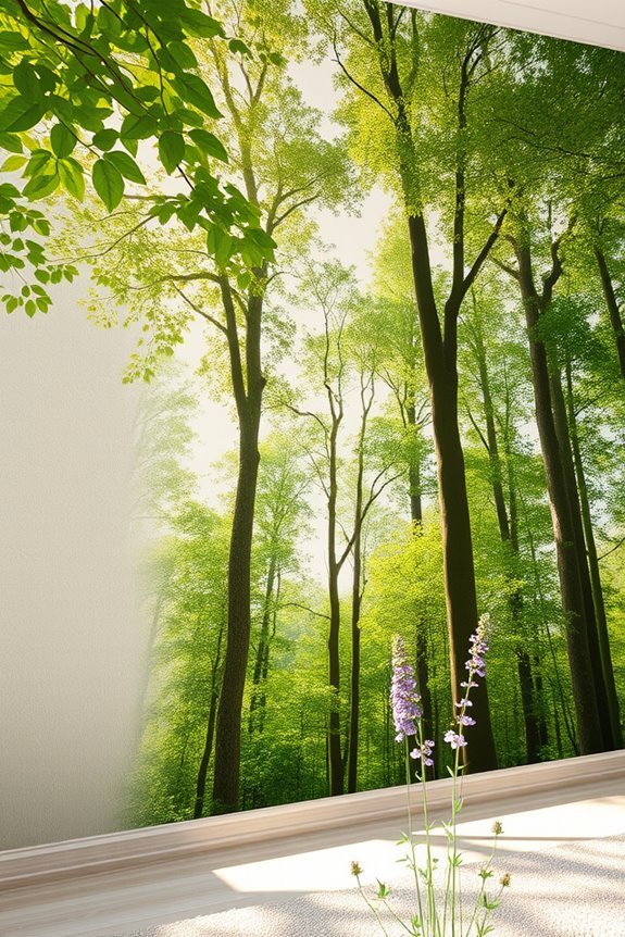nature inspired accent wall murals
