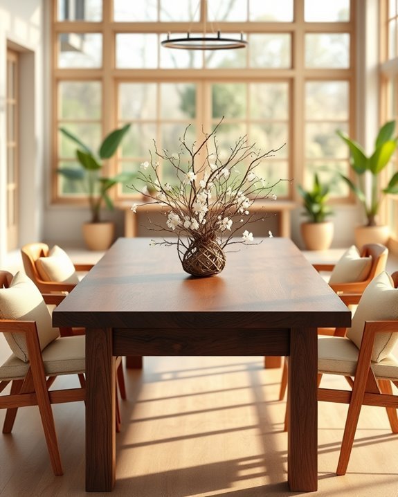 nature inspired dining decor
