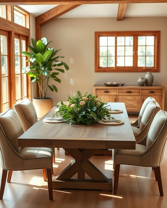 nature inspired dining decor