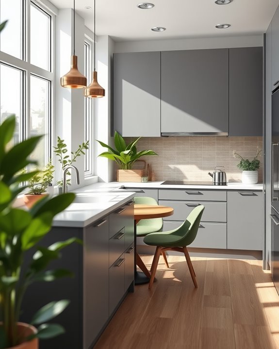 nature inspired grey and green