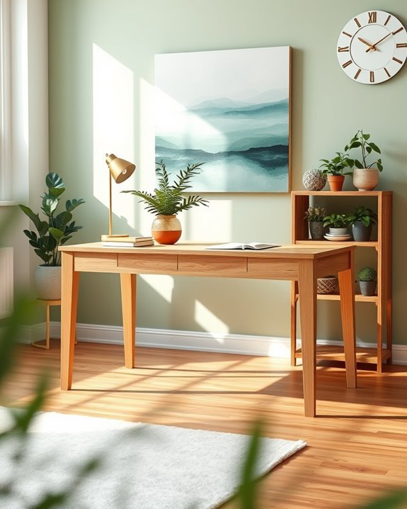nature inspired home office decor