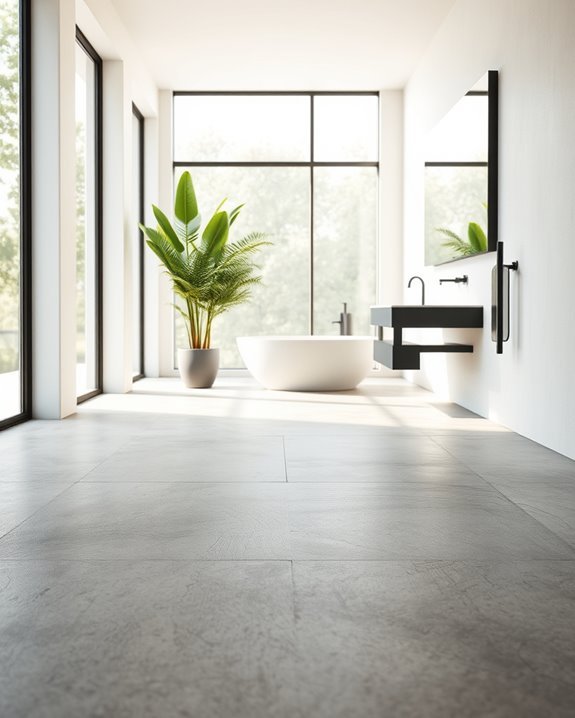 nature inspired indoor concrete design