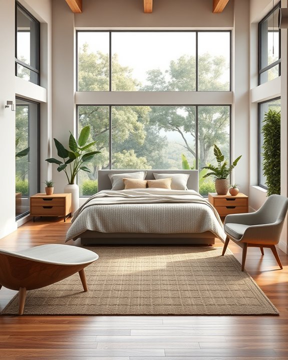 nature inspired loft bedroom decor