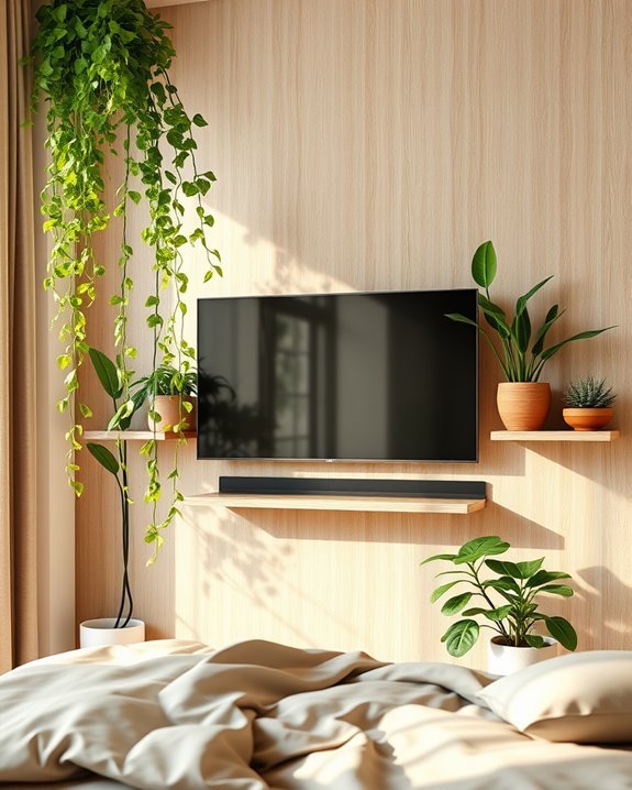 nature inspired tv wall design