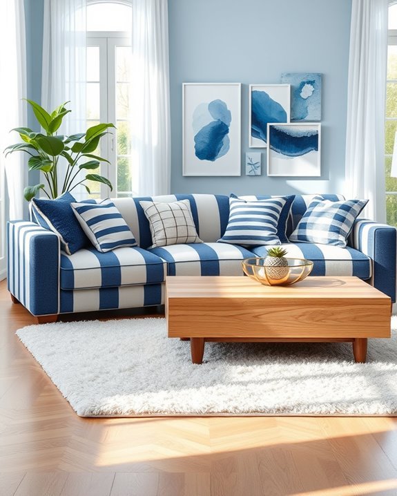 nautical blue and white decor