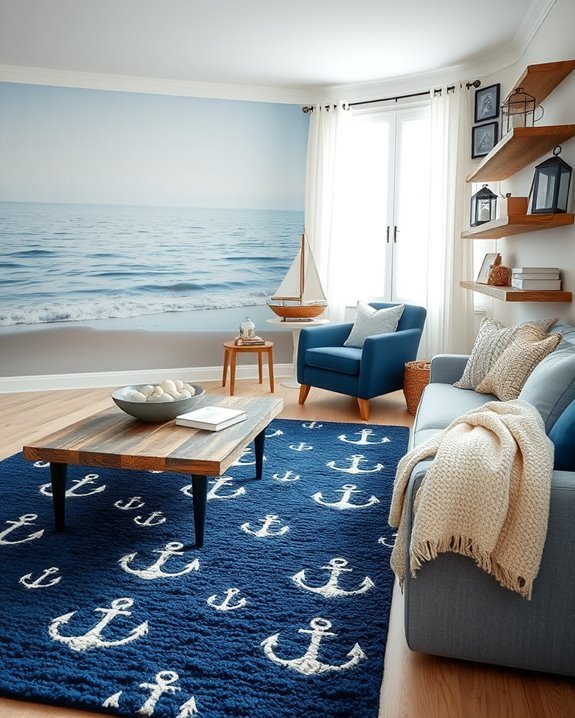 nautical blue coastal decor