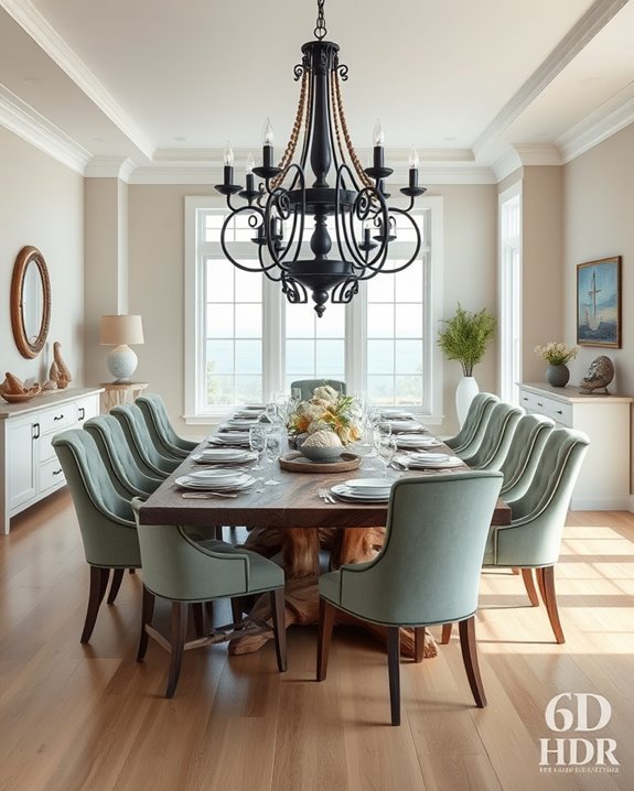 nautical chandelier coastal dining