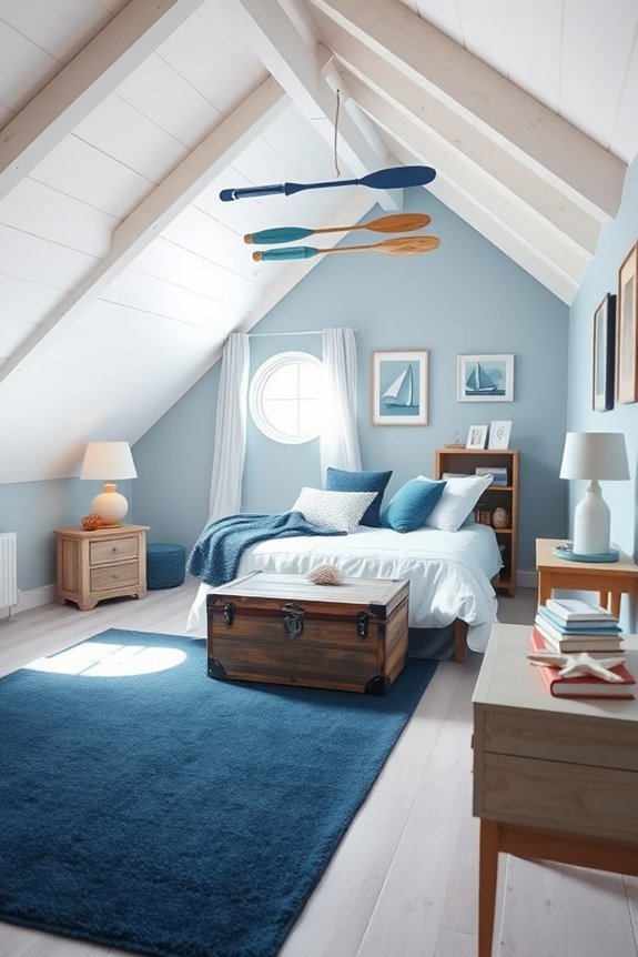 nautical retreat with blues