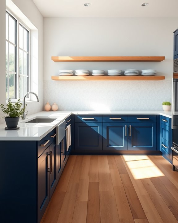 navy blue cabinet elegance