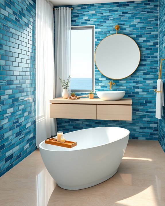ocean inspired bathroom retreat