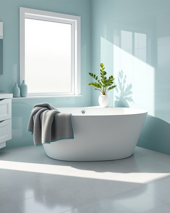 ocean inspired blue tiles