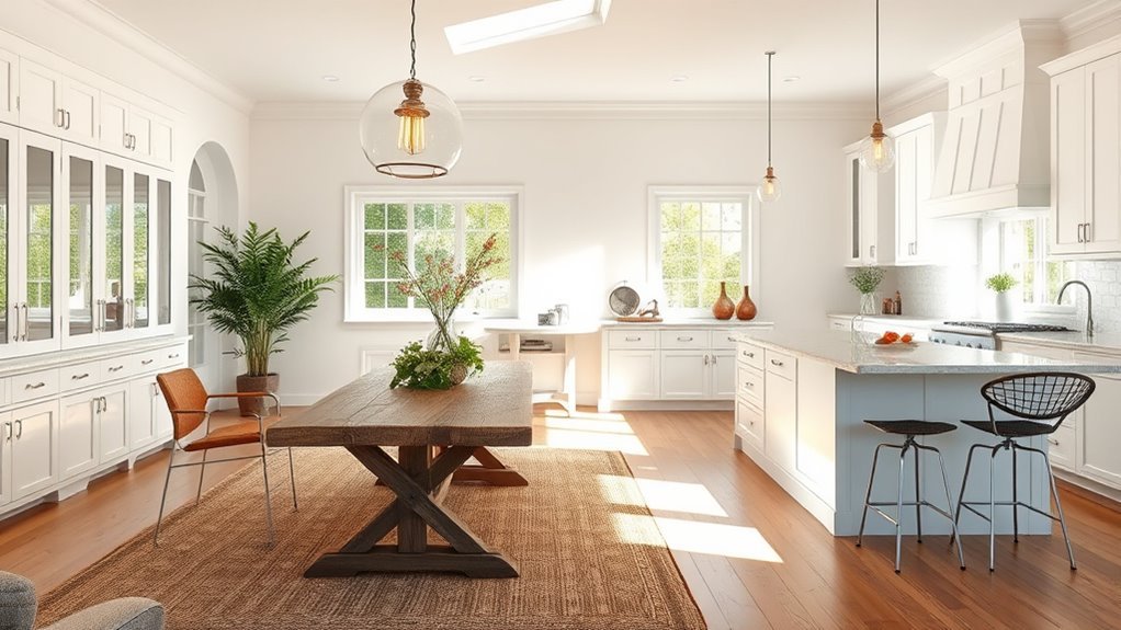 open concept dining kitchen designs
