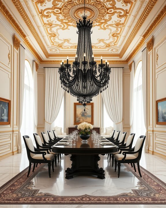 opulent black chandelier elegance