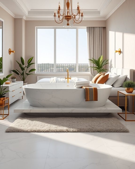 opulent marble bathtub luxury