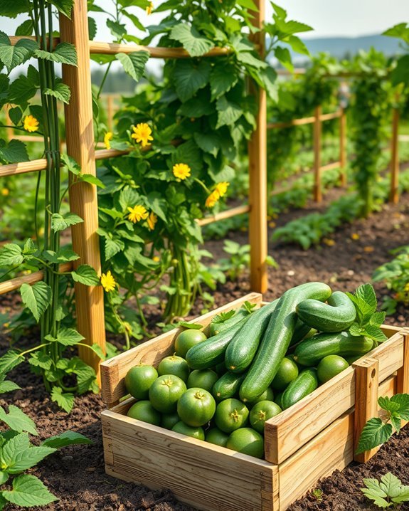 organic cucumber growing tips