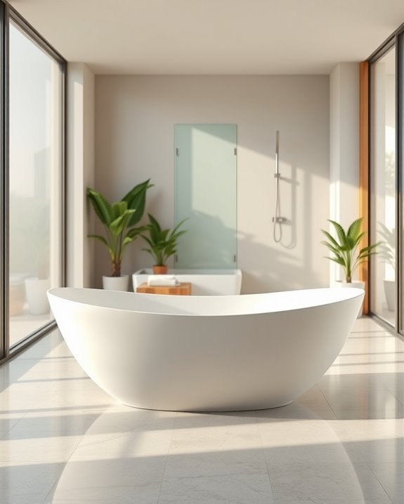 organic minimalist bathtub designs