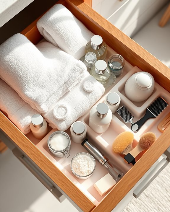 organize bathroom drawers effectively