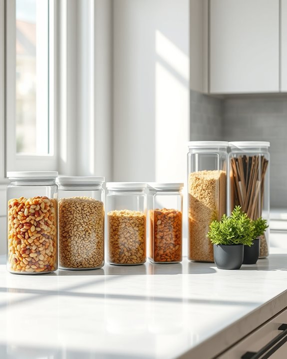 organize with clear containers
