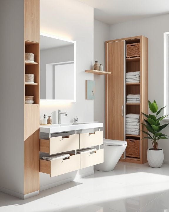 organized bathroom storage solutions