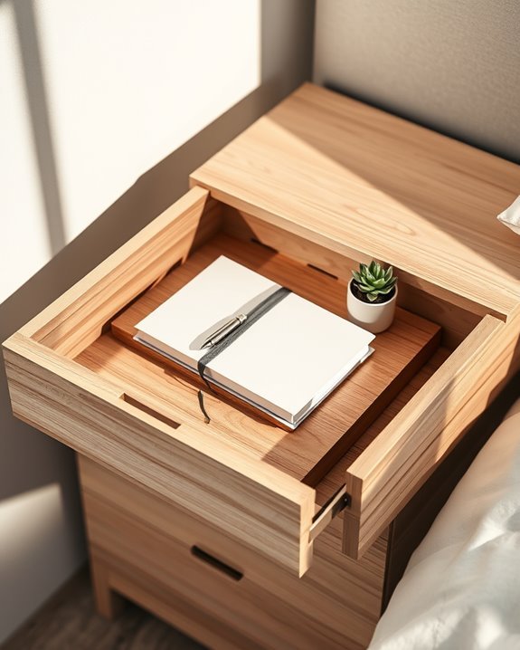 organized bedside storage solution