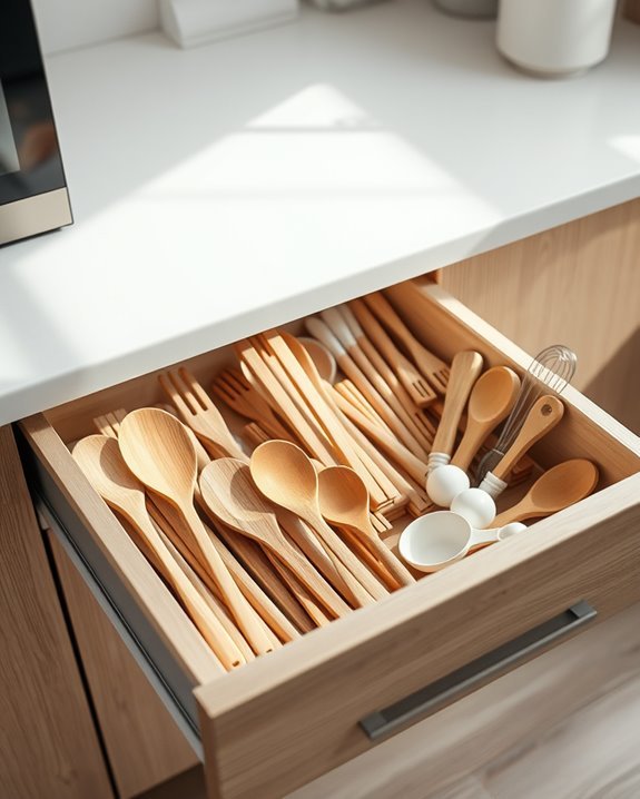 organized kitchen drawer systems