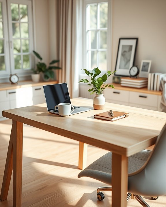 organized minimalist workspace essentials