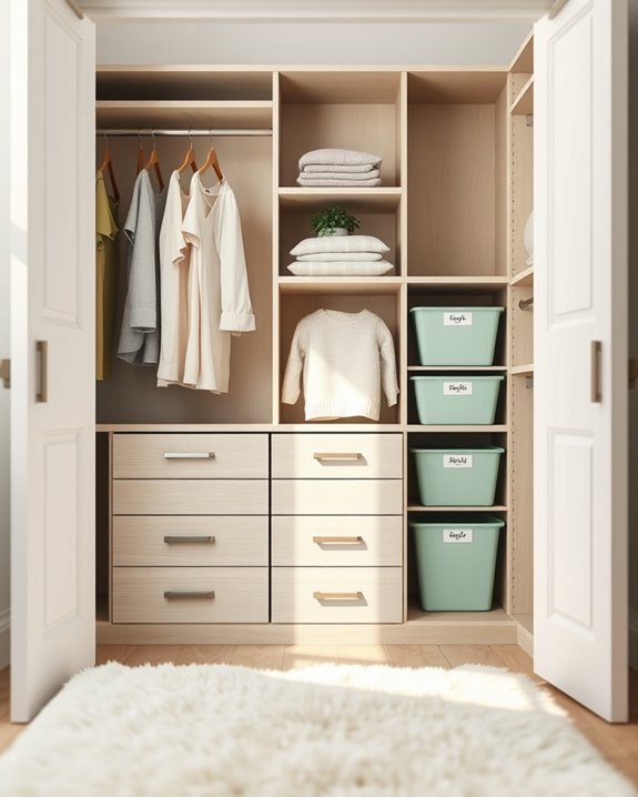 organized shared closet solutions