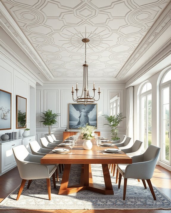 painted ceilings enhance ambiance