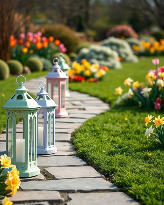 pastel lanterns for easter