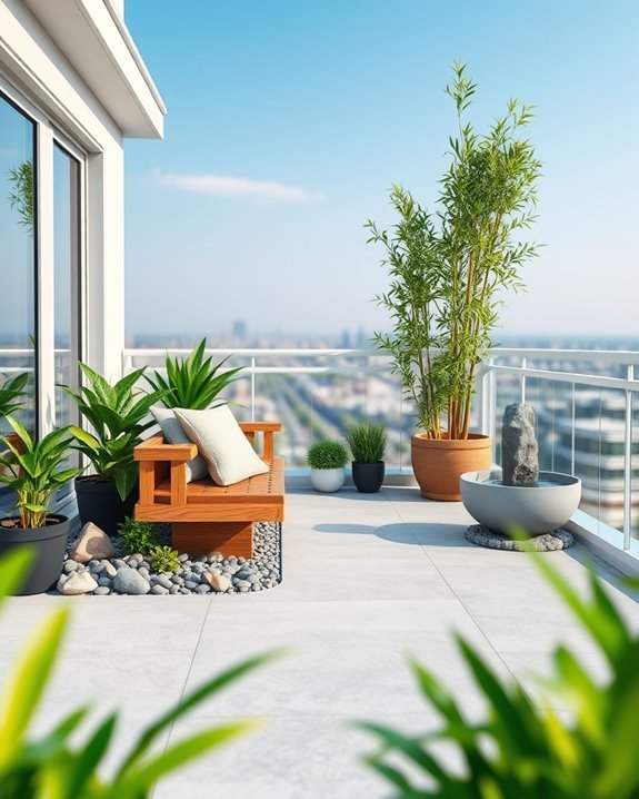 peaceful balcony zen retreat