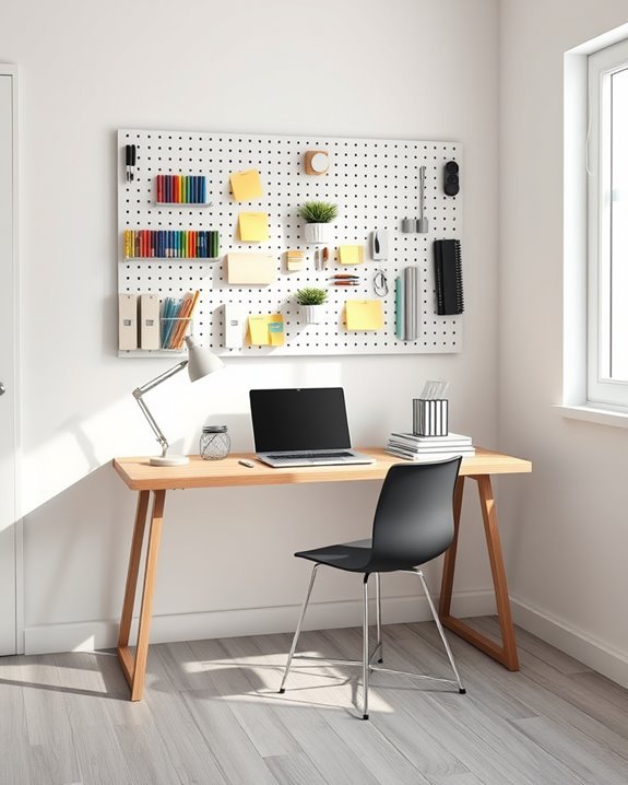 pegboard for office organization