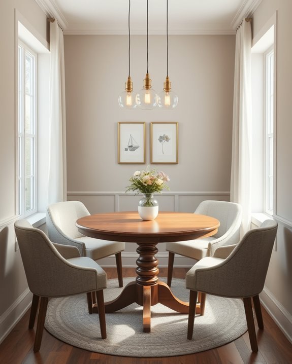 pendant lighting defines spaces
