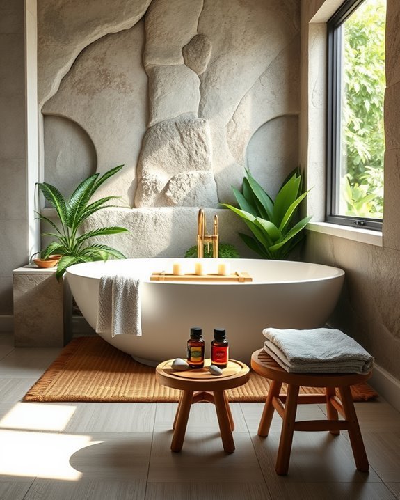 personal retreat in bathroom