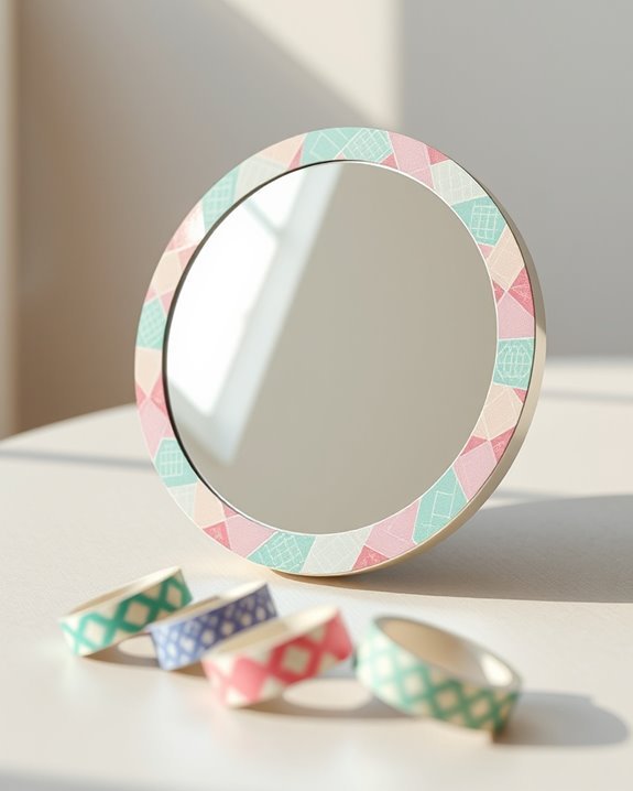 personalize mirror with washi