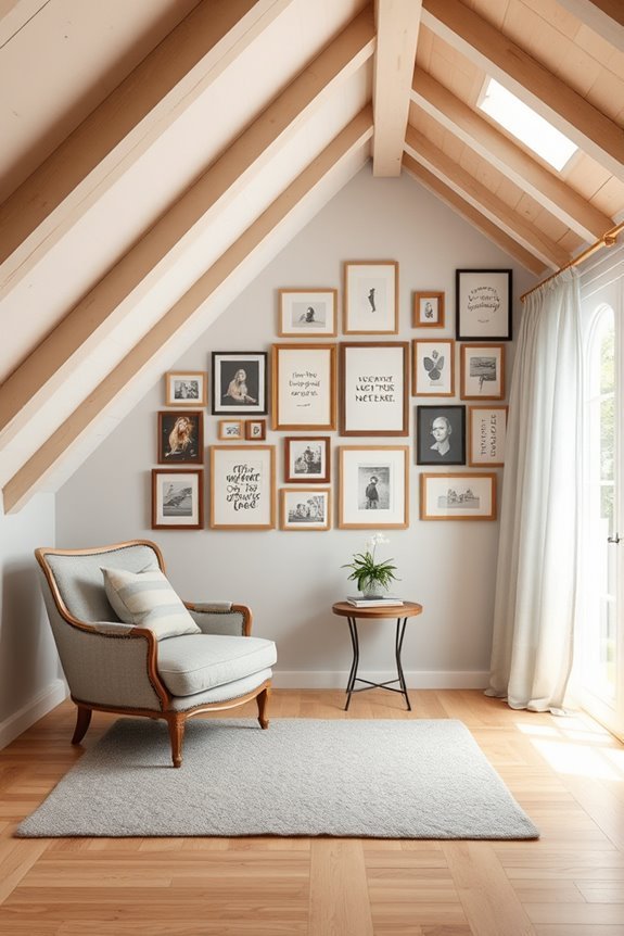 personalized attic gallery wall